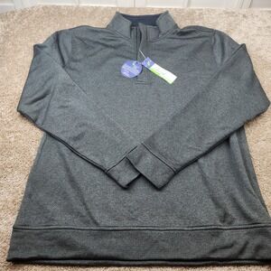 TailorByrd Performance Mens Charcoal Gray‎ 1/4 Zip Pullover M24450Q Large NWT